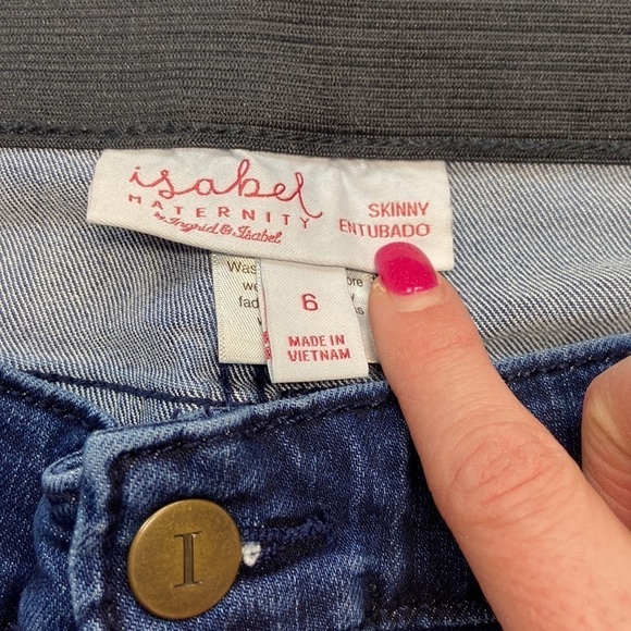 Isabel Maternity Under Belly Elastic Side Panels Skinny Jeans - Picture 7 of 15